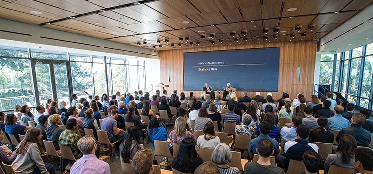 Event in Spieker Forum, Chou Hall, Haas School of Business