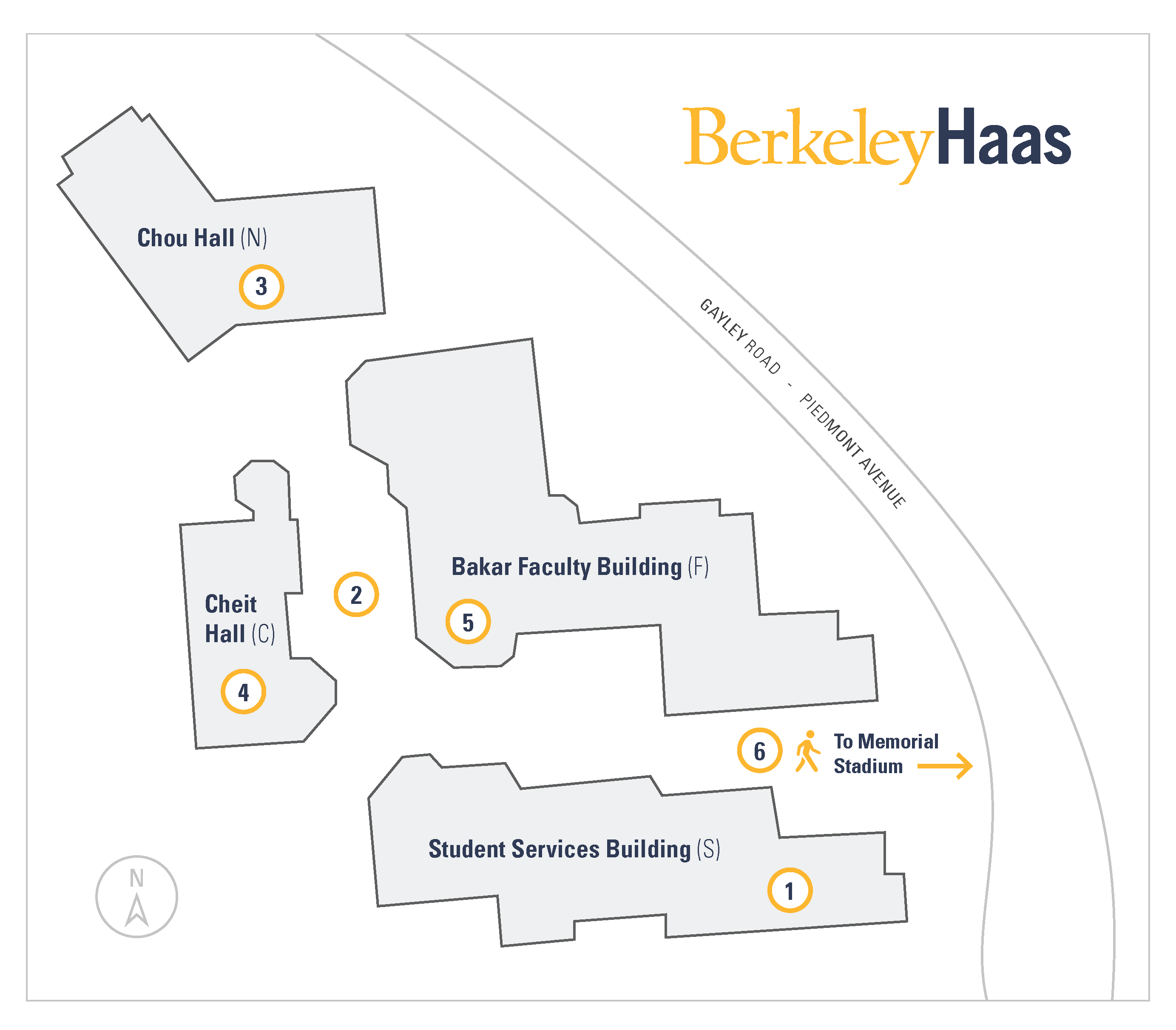 Berkeley Haas self guided tour map
