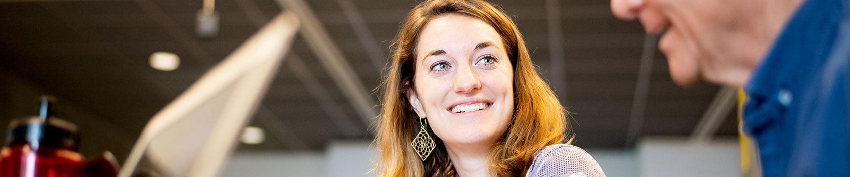 A female student smiling