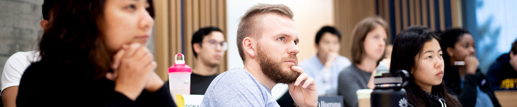 Students listening in class