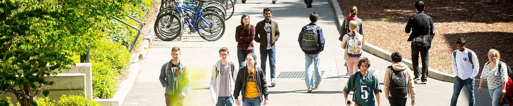 Students walking through UC Berkeley campus