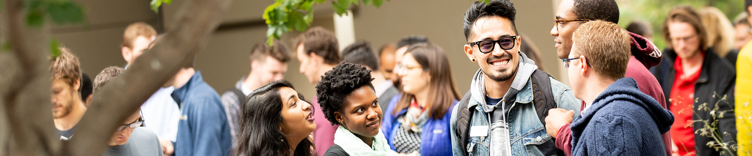 A group of students conversing