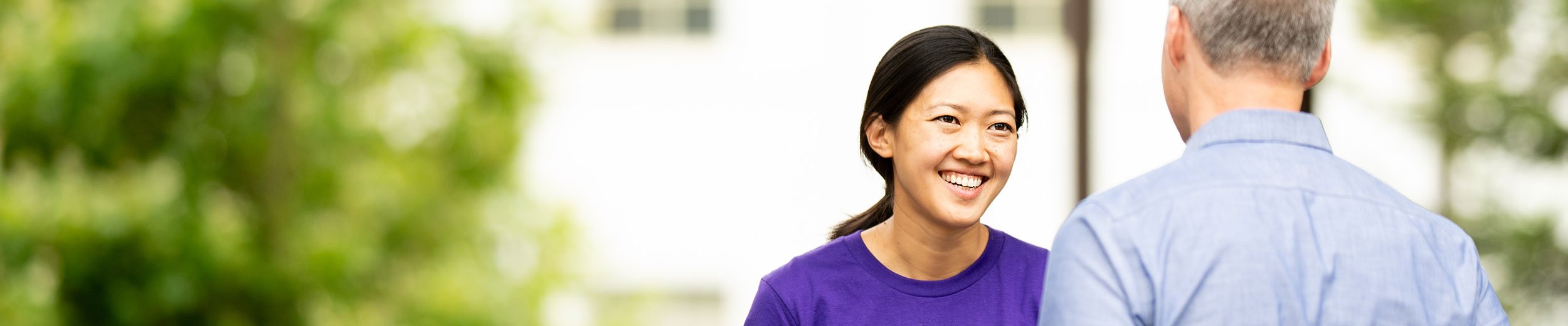 A female student smiling