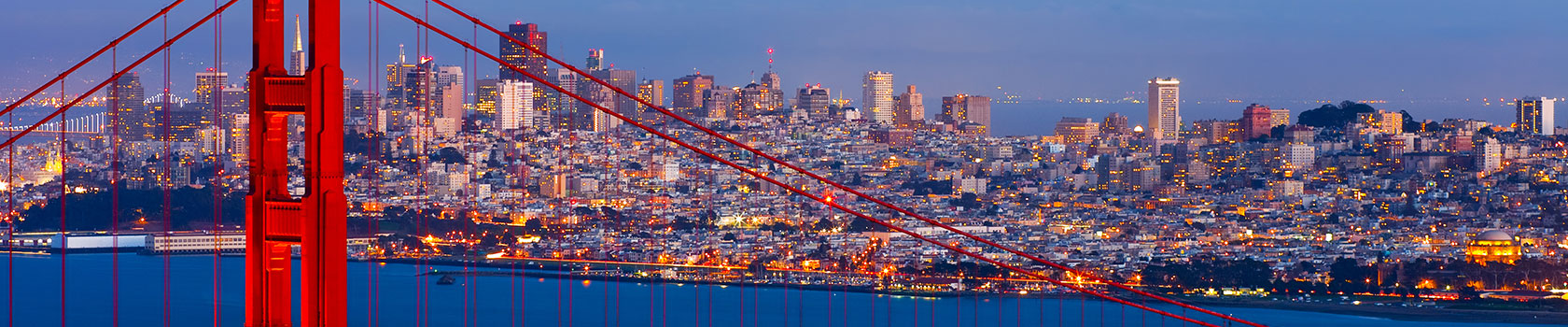 The Golden Gate Bridge and San Francisco skyline