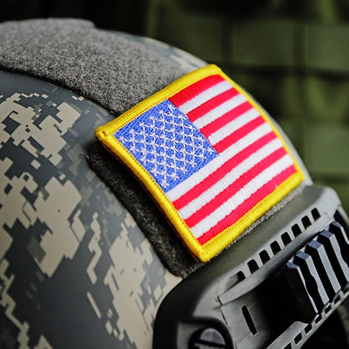 Closeup of US Army patch